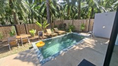 Piscine privée entourée de palmiers